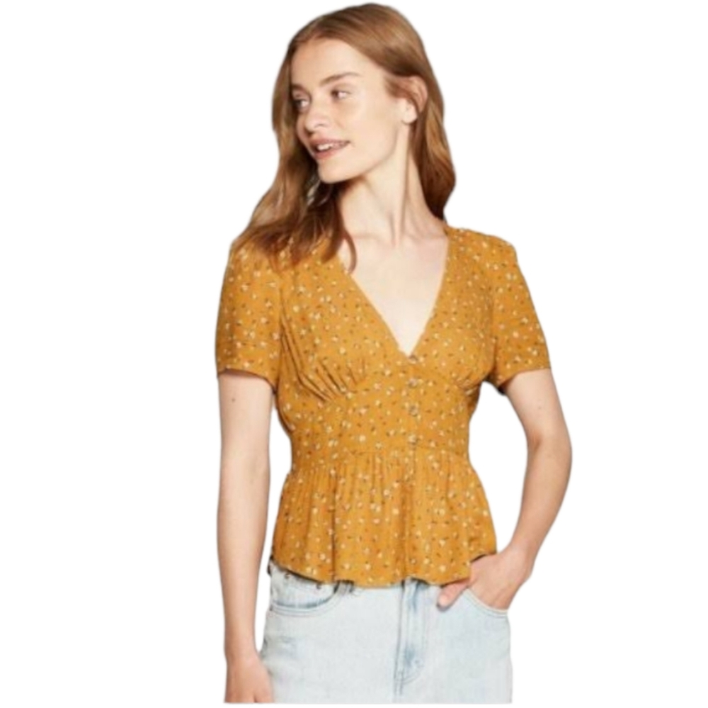 Wild Fable Floral Peplum Top